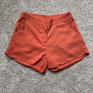 Beaded orange shorts